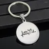 Keychains Smile Keychain Personlighetsbrev Rostfritt stål smycken Fabrikspris för Drop YP7373