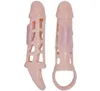 Silicone malha pênis manga vibrador galo anéis pênis extensor vibração pênis ampliação brinquedos sexuais para men8680722