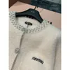 Miu Sweaters Pull de créateur pour femme Manteau d'automne Lettre supérieure pour femme Pull en tricot brodé Chemise tricotée pour femme Jupe plissée Y2k Vêtements de mode X5ZC