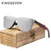 KINGSEVEN Mens Sunglasses Polarized Walnut Wood Mirror Lens Sun Glasses Women Brand Design Colorful Shades Handmade T191230224k