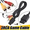 Kabels Groothandelsprijs 180 cm 6FT AV TV RCA Video Cord Kabel voor Game Cube voor SNES GameCube voor Nintendo voor N64 64 200 stks/partij