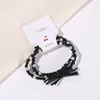 Hair Clips 2pcs Pearl Rope 6 Colors Hand-woven Beaded High Elasticity Bracelet Holder Accessories For Women D88