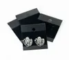 4352CM 200st Black Professional smycken Hang Taggar PVC Velvet Earring Ear Studs Holder Display7172910