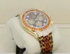 2024 Beste Version Watch Cosmograph Leopard 18KT Gelbgold Baguette Diamond Cal.7750 Automatische Uhr 116598 2-Jahres-Garantie-Uhren Uhren