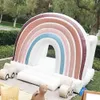 8ft wholesale Commercial Outdoor colourful Macaron Bounce House Inflatable Jumping Wedding Bouncy Castle white Wedding Bouncer with blower free air ship