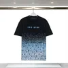 2024 Designer Tide T-shirts Lettre de poitrine imprimé laminé à manches courtes High Street Loose Oversize Casual T-shirt 100% Pure Cotton Tops pour hommes et femmes Taille asiatique M-3XL