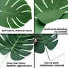 Decorative Flowers Palm Leaves Artificial Tropical Monstera Green Fake Leaf Decorations For Decoration Wedding Birthday Theme Party