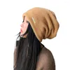 Береты, толстая плюшевая женская зимняя шапка с буквенным принтом, мешковатая вязаная шапка, мягкая эластичная противоскользящая декоративная удерживающая тепло женская уличная кепка