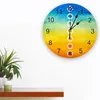 Zegary ścienne okrąg kwiat geometria lotosny zabiór zegara akryl wiszące ciche czas wnętrza wnętrza sypialni do salonu dekoracje biura