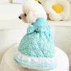 Abbigliamento per cani Abiti Abiti invernali Abito Ragazza carina Costume da compagnia Gatto Cucciolo Chihuahua Barboncino Pomerania Shih Tzu Piccoli vestiti