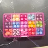 1Box ​​Kawaii Harts Söt nagelkonst Charms Decoration Mix Set Acrylic 3D Gummy Gummy Candystarheart Diy Manicure Accessory Parts 240219