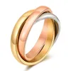 Bague de créateur Mode 3 en 1 anneaux amour or fiançailles mariage hommes femmes ensemble anneaux en acier bijoux