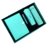 Designer Present Set Blue Gift Box Sun Protection and UV Protection Paraply+Water Cup+Notebook+Pen Case Box Alla hjärtans dag gåva till dotter