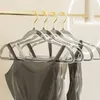 Storage Bags Acrylic Women Clothes Hanger Seamless Household Transparent Plastic Clothing Store Cute Crystal Gold Powder