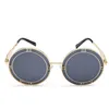 Classic Round Sunglasses Female Metal Frame Designer Retro Oversized Black Men Female Ladies Sunglasses Female Oculos