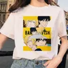 Мужские футболки с банановой рыбой, мужские/женские кавайные летние топы, футболка с героями японского аниме, футболки с рисунком манги, футболка унисекс, мужская