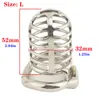 Stainless Steel Male Chastity Device Bird Cage Lock Latest Design Cock Cage with Curved Penis Ring Sex Toys for Men