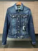 2024.2.25 Designer Mens Jaquetas Roupas França Marca Bomber Denim Jaqueta Europa e Estilo Americano Outerwear Casaco Moda Hombre Casual Street Coats M-3XL