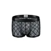 Sous-vêtements grande maille sexy boxer respirant sous-vêtements pour hommes style taille confortable mode couleur unie sans trace