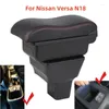 Interiörstillbehör Armstödlåda för Nissan Versa N18 Car Arm Hand Rest Center Console Storage USB eftermonterande delar Tillbehör