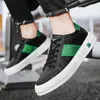 Fashion Black Skating Shoes for Men Breathable Leather Sneakers Nonslip Brand Skateboard Basket Hommes 240223