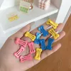 Hair Accessories 4PCS Set Solid Color Cute Little Cartoon Bone Clips For Baby Girl Kids Kawaii Mini Simple Hairpin Fashion