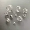 Bottles 50pcs 16mm Clear Mini Lightbulb Globe Glass Bubble Round Ball With Hole Diy Hollow Orbs Vial Pendants Jewelry Accessories