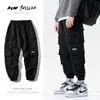 Streetwear noir hommes Harem Joggers pantalons hommes Cargo pantalon Hip Hop poches décontractées pantalons de survêtement mâle surdimensionné pantalon de mode 240220