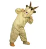 Costumes de mascotte de chèvre à fourrure d'Halloween Robe de soirée fantaisie de Noël Costume de personnage de dessin animé Costume pour adultes Taille Carnaval Pâques Vêtements à thème publicitaire