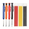 Conjuntos de ferramentas manuais profissionais para carpintaria lápis mecânico conjunto de carpinteiro sólido 3 cores marcação de construção para arco de inscrição