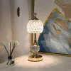 Tafellampen Metaal Kristal Acryl Bureaulamp Slaapkamer Opladen Touch Light Nordic Retro Sfeer Decoratie Kleine Nacht