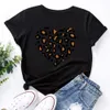 Simple Broken Leopard Heart Femmes Tshirt T-shirts Mode décontractés