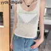 Prado Femmes Designer Knits Summer Sexy Tanks Vest Tops Triangle Badge Camis Mode Tees Femmes T-shirts Lady Pull Jumper 11 styles Taille libre