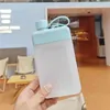 물병 450ml 병 창조적 인 재사용 가능한 플라스틱 휴대용 BPA 무료 여행 스포츠 음료 컵 주스 드링크웨어