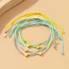 Braccialetti regolabili con filo di giada multipezzo a forma di cuore piccolo estraibile semplice per accessori minimalisti di gioielli di moda da donna