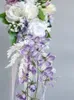 Lavender Puroples Wedding Bouquets High Quality Wedding Flowers 23*80cm 2024 New Arrival Real Pictures