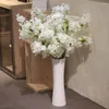 Decorative Flowers 4 Forks Artificial Simulation Cherry Blossom Branch With Leaves Wedding Arch Wayfinding Decor Po Props Home Decoration