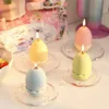 Boowan Nicole Hoppy Bunny and Easter Egg Candle Silicone Mold Diy Rabbit Head Aroma Soap Making Home Decor 240220