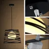 Creative Iron Spring Pendant Lamp Glass Suspension Light Hotel Bar Cafe Dining Hall Metal Hanging Tak Chandelier