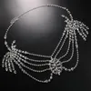 Boho Crystal Bridal Shoulder Necklace Sexy Porm Body Necklace Bead Shawl Wraps Accessories For Women Body Chains Jewelry 240223