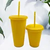 Tumblers Christmas Straw Cup BPA gratis bärbar drickande tumlare PP -flaska för sport