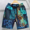 Hawaiian Strand Shorts Männer Hip Hop Streetwear Tie-Dye Kurze Plus Größe 10XL 12XL Sommer Shorts