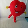 2024 Red Heart Apparel Mascot Costume Halloween Christmas Cartoon Stroje Postacie Reklama ubrania ubrania karnawał unisex dla dorosłych strój