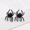 Kolczyki Dangle Punk Spider Stud Osobowość Black Ear Studs Halloween Spiders Funny Horror Jewelry for Women