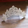 Klipy do włosów Dziewczyny błyszczącego rhinestone tiara combs Kids Princess Crown Spins Siew