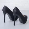 Robe chaussures 12cm plate-forme talons hauts femmes super stiletto sexy fête or noir mariage mariée grande taille 42 Zaptos Mujer