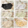 Women's Panties Ultra Thin Ice Silk Elastic Soft Cotton Crotch Seamless Lingerie Japanese Style Underwear Middle Waist Briefs Women