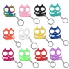 Keychain Outdoor Tiger Escape Cartoon Portable Rabbit Ears, Cat Eyes Two Finger Buckle, Self Defense, Broken Window Hanger 588477