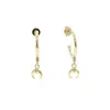 Dangle Earrings Cute Lovely Moon Charm Earring Gold Silver Color Simple Small Multi Piercing Girl's Drop