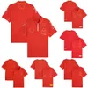 F1 2024 T-shirt de l'équipe Nouvelle Formule 1 Racing Polos pour hommes T-shirt Motorsport No.16 et No.55 Pilote T-shirt rouge Fans Chemises Jersey